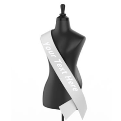 Silver Printed Sashes