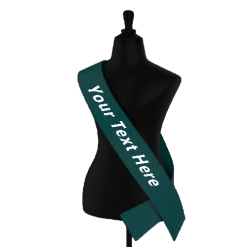 Teal Sash Printed