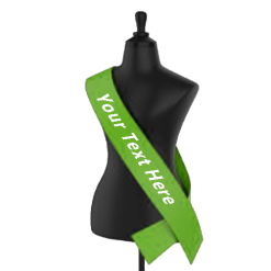 lime Green Printed Sashes