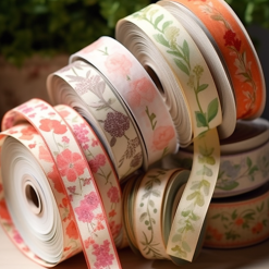 Custom Printed Floral Ribbons