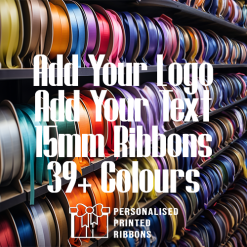 15mm Wide Custom Printed Ribbons Personalised UK Ribbon Company