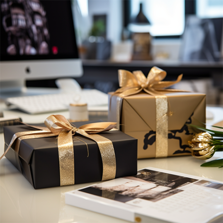 design office branded gift wrapping