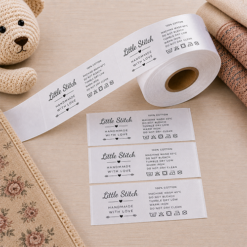 48mm Washable Custom Clothing & Care Labels – Single Colour