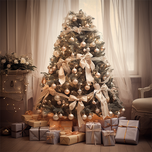 Christmas Tree Ribbons And Bows