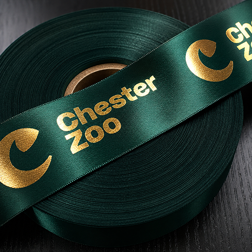Metallic Print Logos & Text On Custom Printed Ribbon