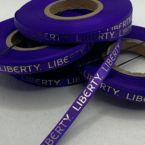 Metallic Print Logos & Text On Ribbon