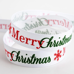 Merry Christmas Grosgrain Ribbon
