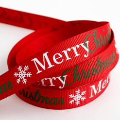 Merry Christmas Grosgrain Ribbon