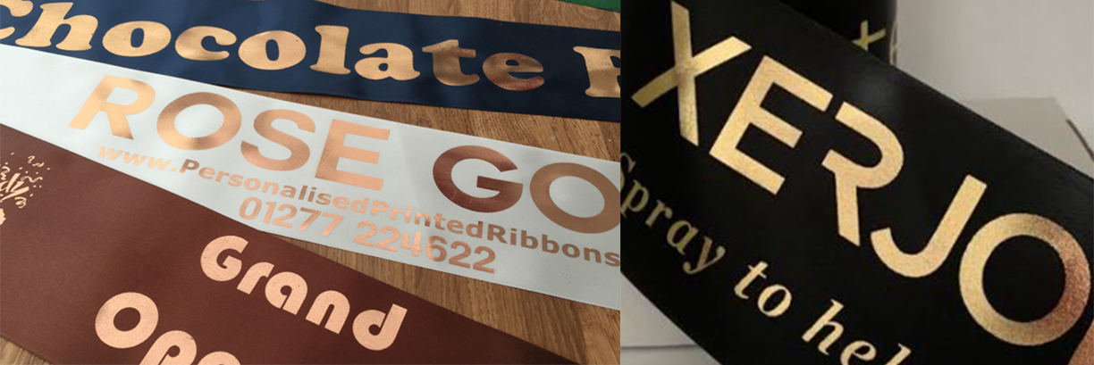 Metallic Print Logos & Text On Ribbon