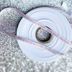 White Logo Printed Ribbon