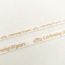 White Logo Printed Ribbon