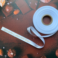 White Logo Printed Ribbon