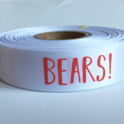 White Logo Printed Ribbon