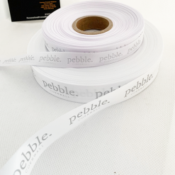White Logo Printed Ribbon