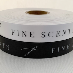 White Logo Printed Ribbon