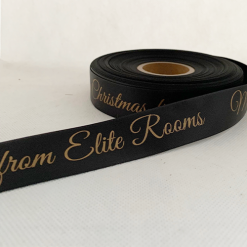 Black Logo Printed Ribbon