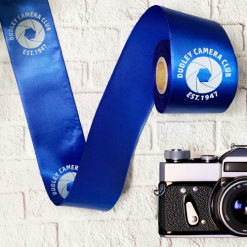 Logo Printed Royal Blue Ribbon
