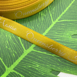 Antique Gold Logo Printed Ribbon