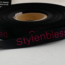 Black Logo Printed Ribbon