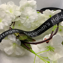 Logo Printed Black Ribbon