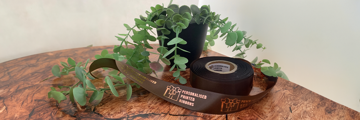 Black Logo Printed Ribbon