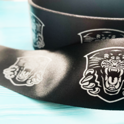 Logo Printed Onto A Black Ribbon