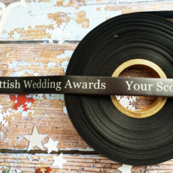 Logo Printed Onto A Black Ribbon