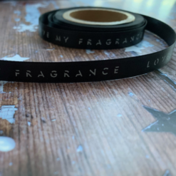 Logo Printed Onto A Black Ribbon