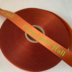 Logo Printed Onto A Copper Ribbon