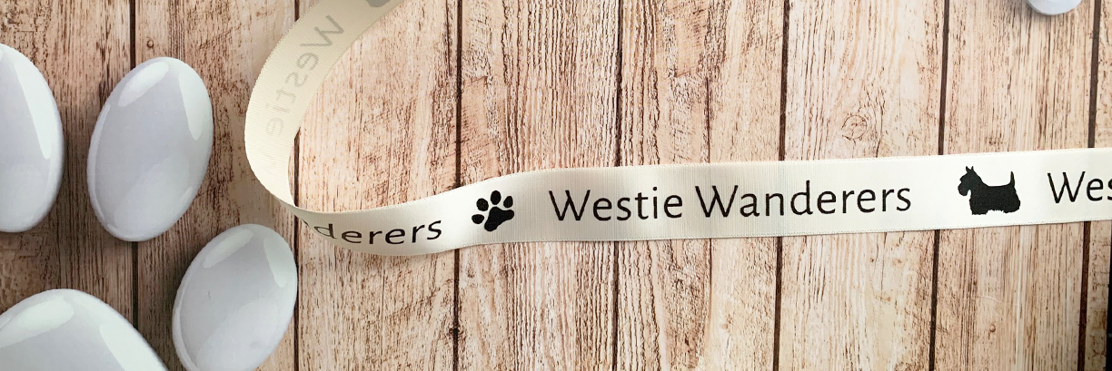 Cream Logo Printed Ribbon