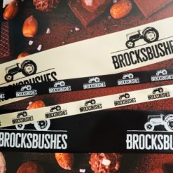 Logo Printed On An Off White Ribbon