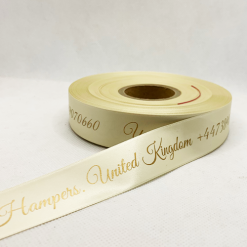 Cream Logo Printed Ribbon