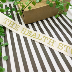 Cream Ribbon Olive Logo Print