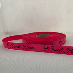 Bright Pink Logo Printed Ribbon