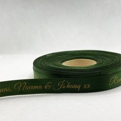 Forest Green Logo Printed Ribbon