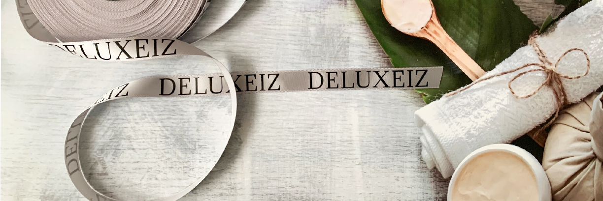 Silver Grey Logo Printed Ribbon