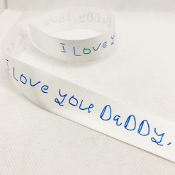 Bright White Logo Printed Ribbon