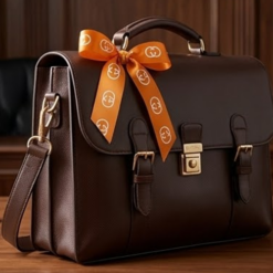 Logo Printed Onto A Marigold Orange Ribbon