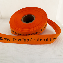 Bright Orange Logo Printed Ribbon