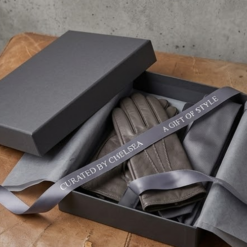 Custom Printed Pewter Grey Satin Ribbon | Luxury Branding