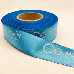 Turquoise Logo Printed Ribbon