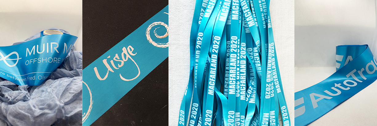 Turquoise Logo Printed Ribbon
