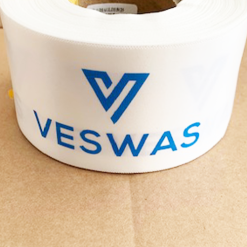 White Logo Printed Ribbon