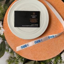 White Logo Printed Ribbon