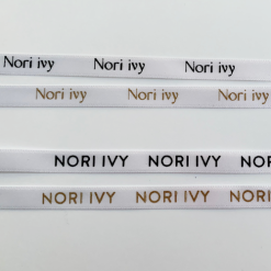 White Logo Printed Ribbon