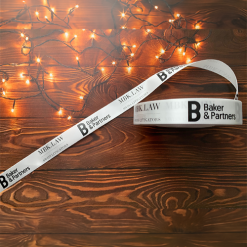 White Logo Printed Ribbon
