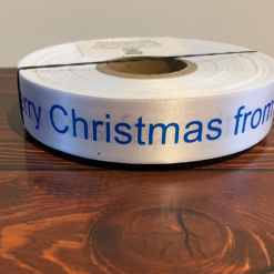 White Logo Printed Ribbon