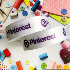 White Logo Printed Ribbon