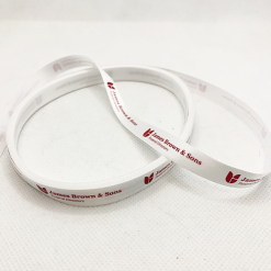 Bright White Logo Printed Ribbon