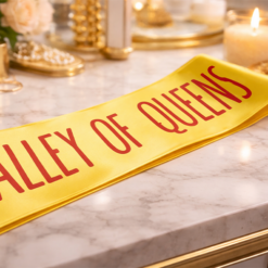 Logo Printed Onto A Yellow Ribbon By Personalised Printed Ribbons